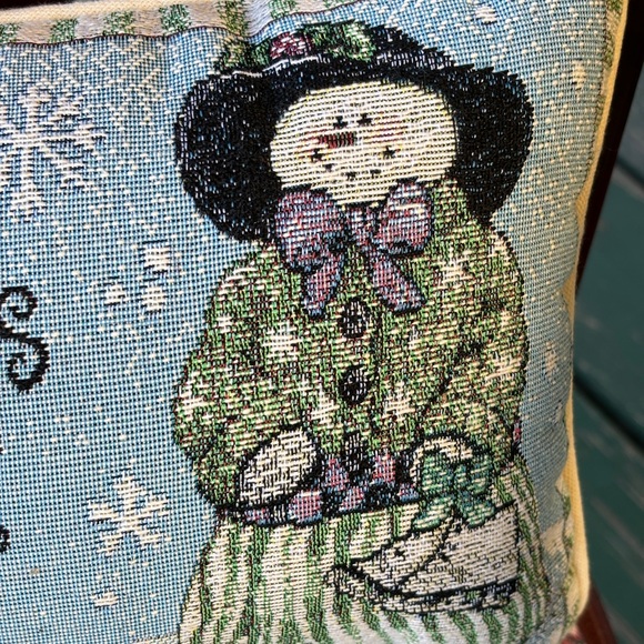 Snowone's Perfect Plum Pudding 12" x 8" Tapestry Word Pillow - Picture 2 of 6
